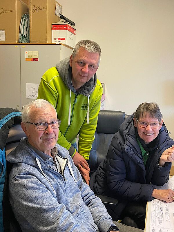 Alte und neue Turnierleitung in einem Bild: Günter Seizow, Carsten Hagemann und Monika Leck